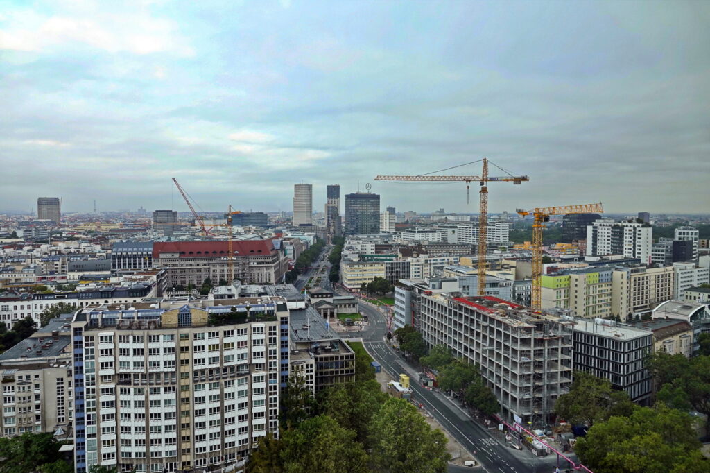 Blick auf Berlin vom Hotelzimmer aus.