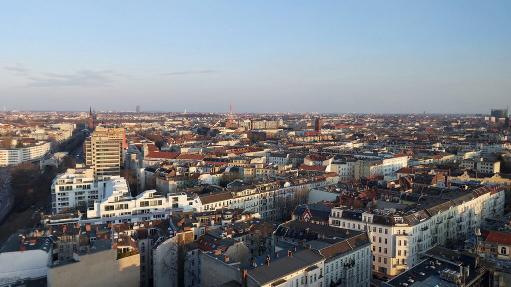 Blick auf Berlin vom Hotelzimmer aus.