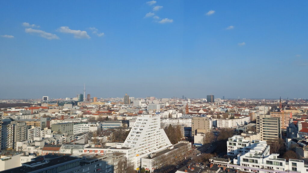Blick auf Berlin vom Hotelzimmer aus.