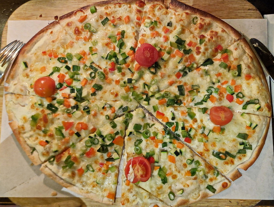 Restaurant "Faustus" Vegetarischer Flammkuchen